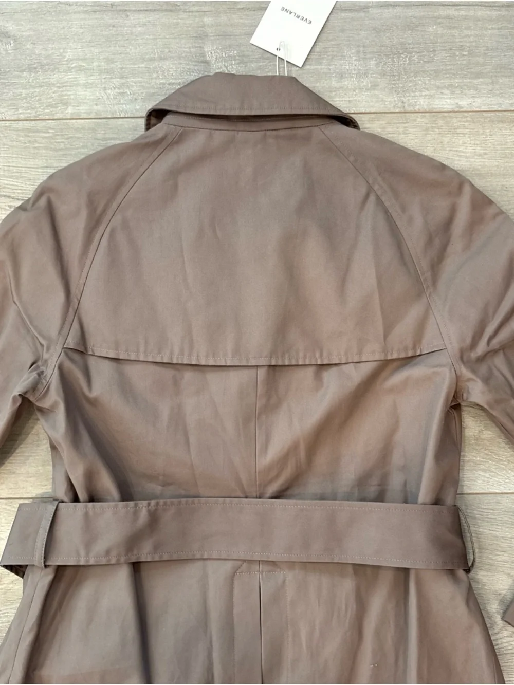 New Everlane The Modern Trench Coat Chocolate Brown Size S Belted $288 Retail - Picture 9 of 11